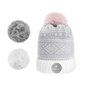 Grog Light Grey Ponponu Değiştirilebilir Unisex Bere