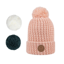 Bandista Peach Ponponu Değiştirilebilir Unisex Bere