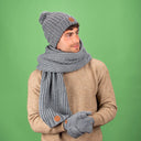 Bandista Grey Ponponu Değiştirilebilir Unisex Bere