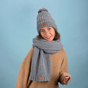 Bandista Grey Ponponu Değiştirilebilir Unisex Bere