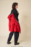 Tanta Bassal Kadın Kaban Kırmızı - Monten Lava