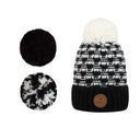 RouRou Siyah Ponponu Değiştirilebilir Bere