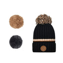 Manhattan Antrasit Ponponu Değiştirilebilir Bere