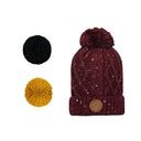 Appletini Bordo Ponponu Değiştirilebilir Bere