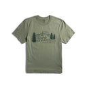 Topo Vintage Mountain Scene Tee Oil Green Unisex Tshirt