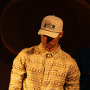 Topo Twill Rope Cap Mountain Scene Bone White Şapka